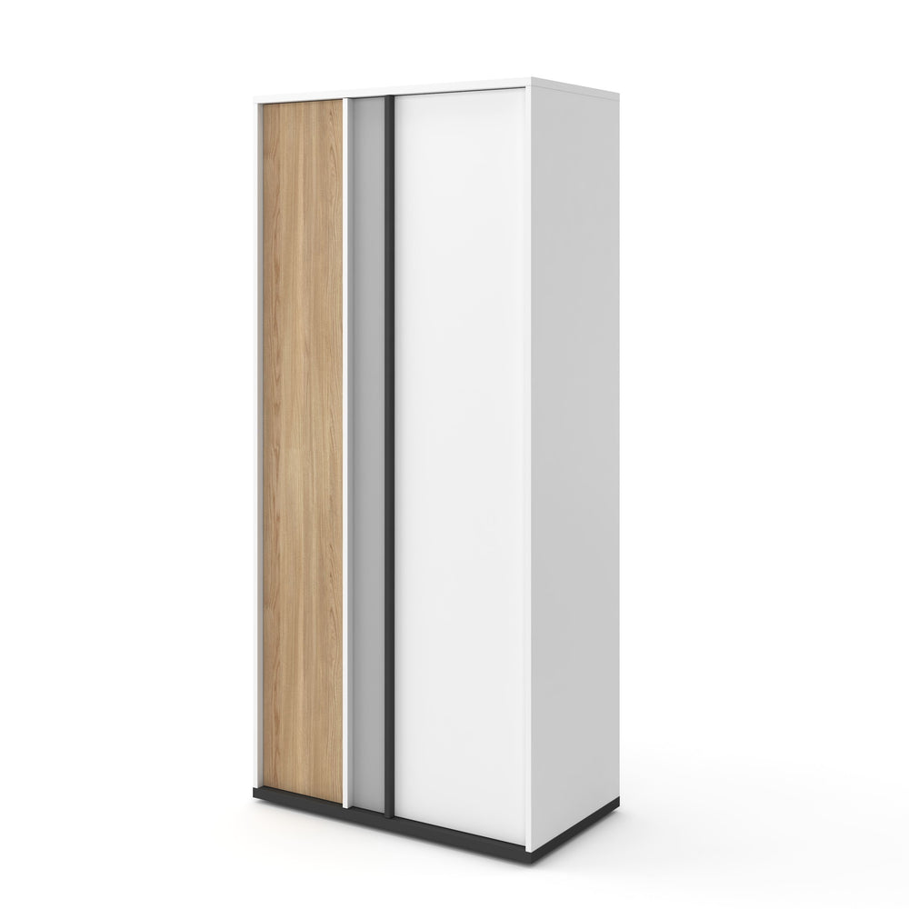 IPSWICH 2 Door Kids Wardrobe White Matt - 90cm