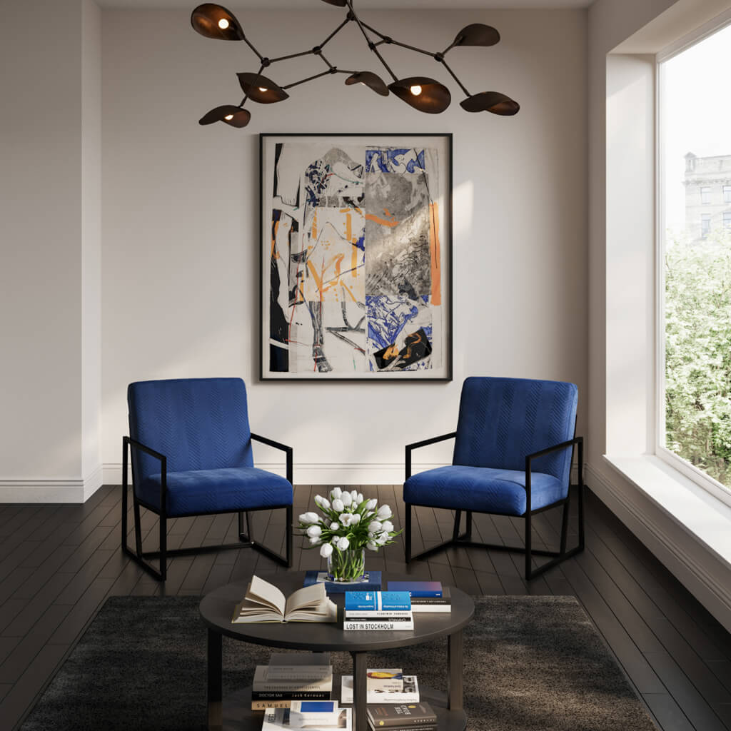 Armchair - CHANG Chair Oxford Blue