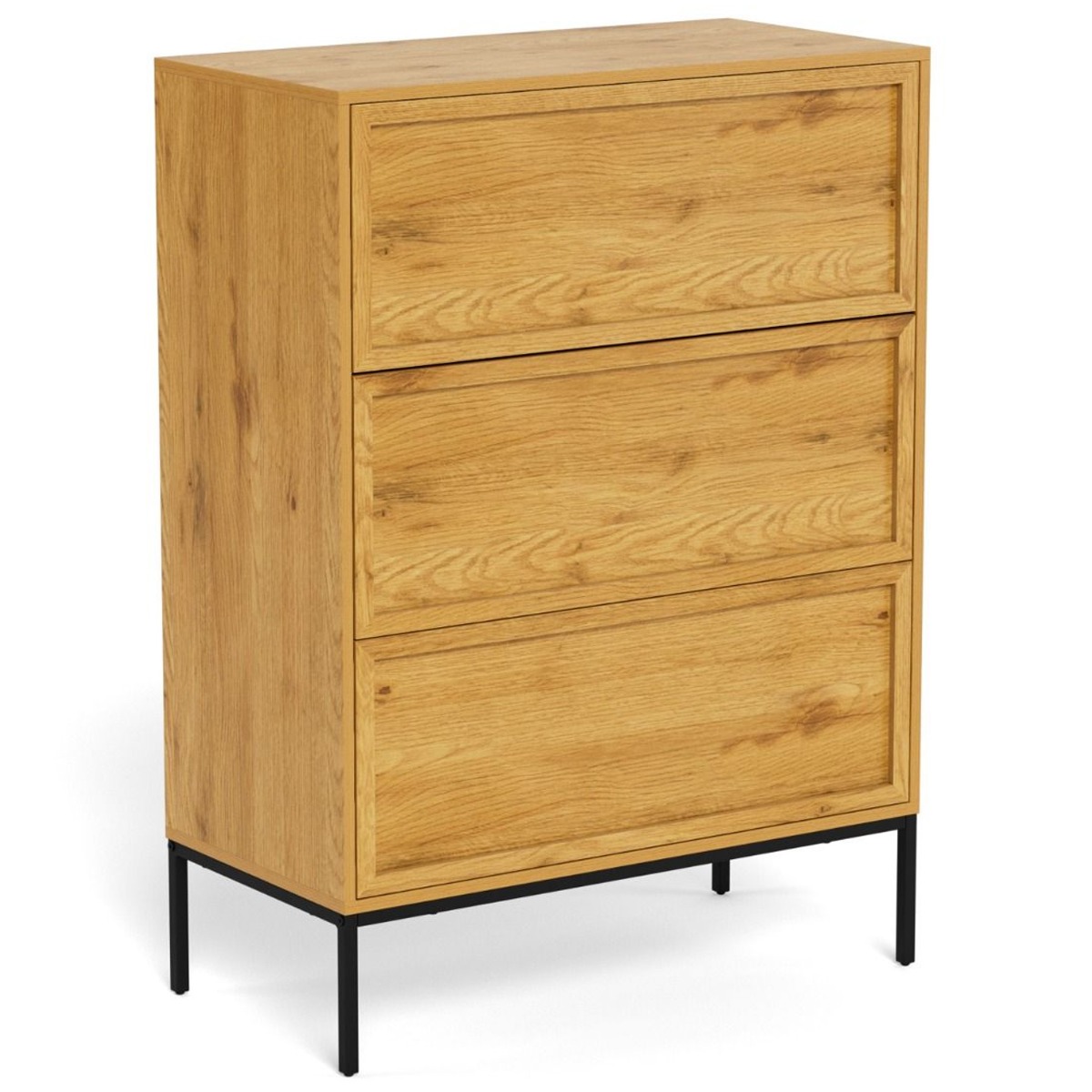 PALATIO Light Oak Chest of Drawer - Medium-sized, 3 Drawers