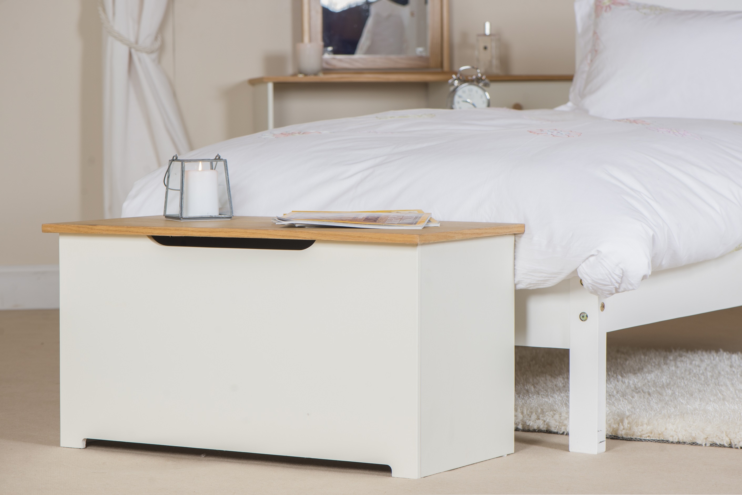Colorado White Oak Ottoman Storage Chest