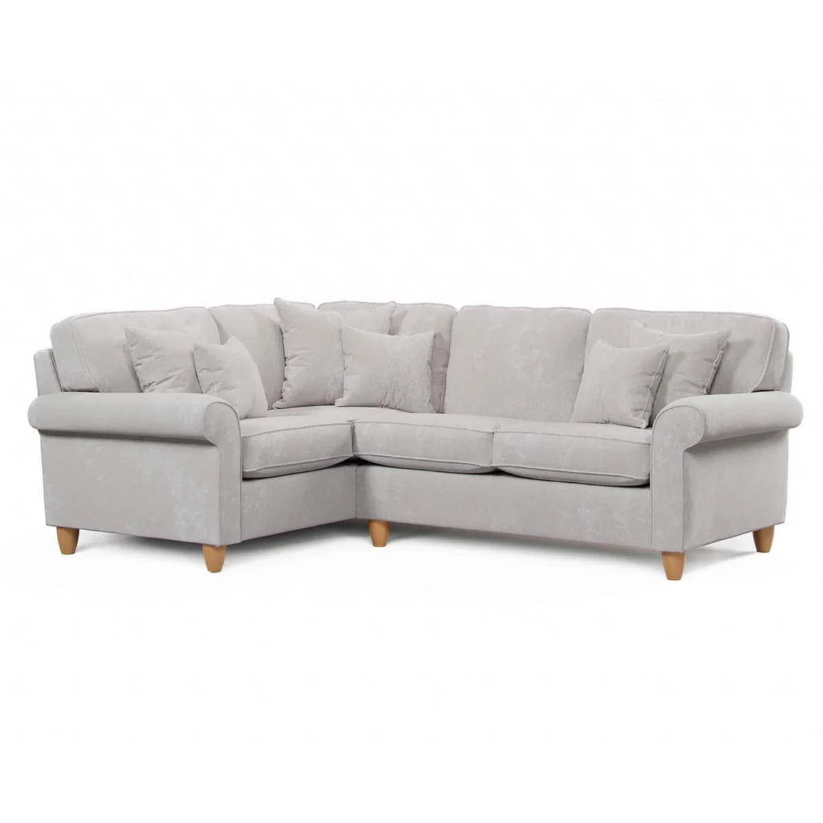 COASTAL Fabric 3 Seater Corner Sofa - Right Hand Facing - Pearl
