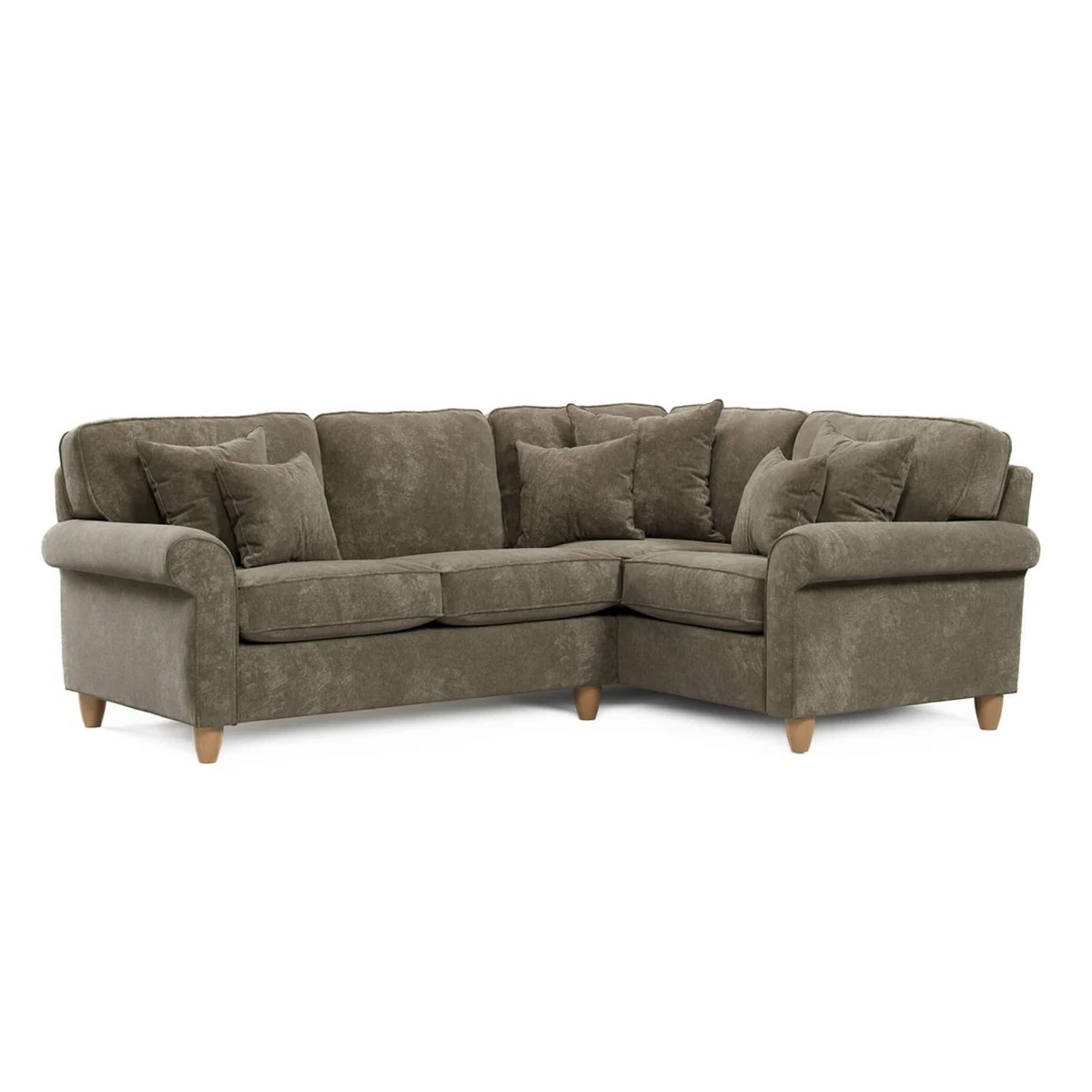 COASTAL Fabric 3 Seater Corner Sofa - Left Hand Facing - Winter Moss