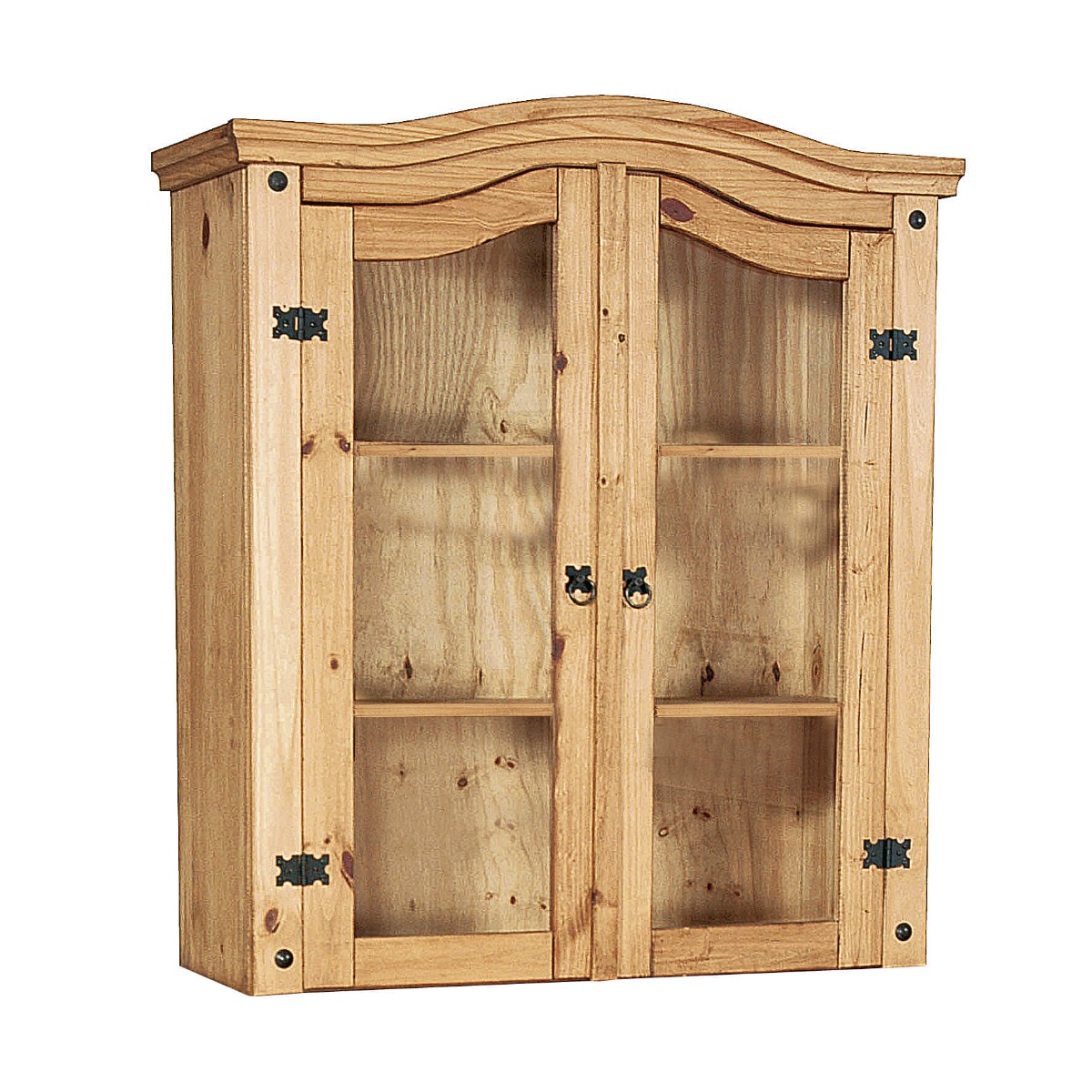 Waltham Solid Wooden Waxed Light Pine Door Hutch - Natural