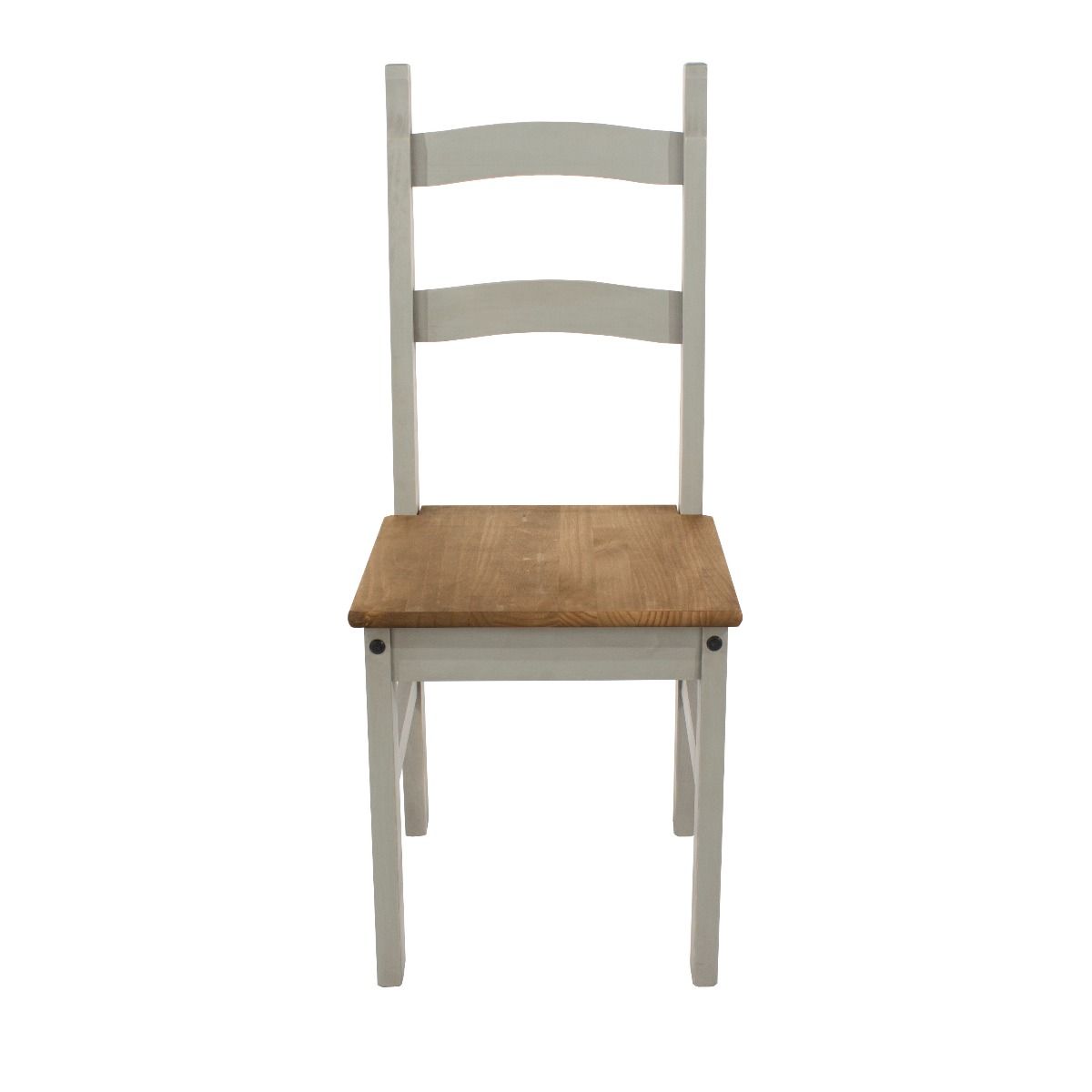 Corona Solid Pine Dining Chairs x 2 - Grey