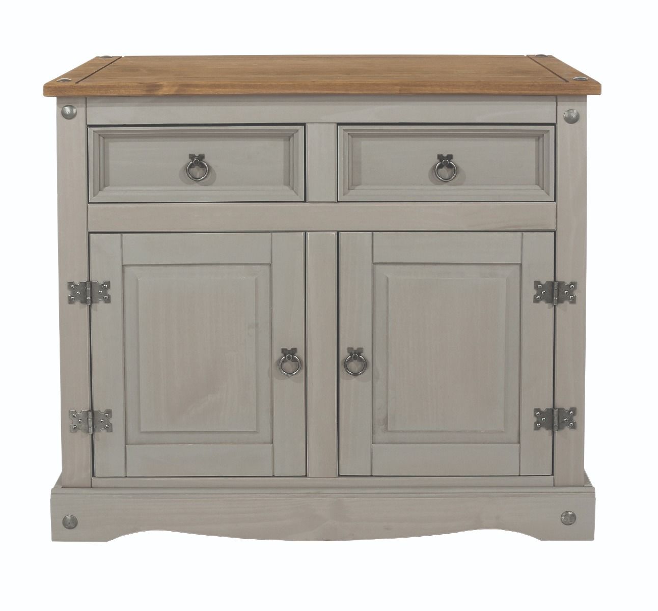 Corona 2-Door 2-Drawer Small Sideboard - Grey