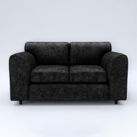 LORVANI Fabric 2 Seater Fullback Sofa - Black