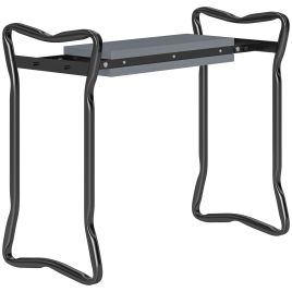 SUNVISTA 2 In 1 Garden Kneeler Seat Kneeling Pad Support Bench Foldable Knee Protector, Grey