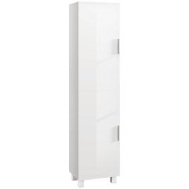 GREVON Bathroom Cabinet Wooden Tall Freestanding Storage Unit - White
