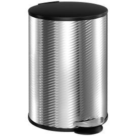 Scott 20 Litre Stainless Steel Pedal Bin with Soft-Close Lid - Silver