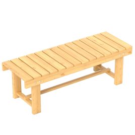 2-seater Outdoor Indoor Garden Wooden Bench Patio Loveseat Fir 110L x 38W x 35H cm Natural