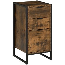 Oak Finish Chest of Drawers - HERON Tallboy Small Chest 3 Drawers