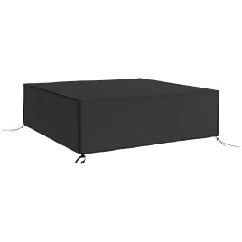 SUNVISTA Large Patio Garden Furniture Set Cover 600D Oxford Square Waterproof, 230 x 230 x 70 cm, Black