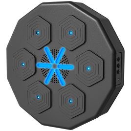 McAlpin Musical Boxing Machine with Bluetooth Connection and LED Light - Black