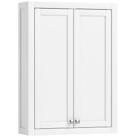 HERON Bathroom Wall Cabinet Adjustable Shelves - White