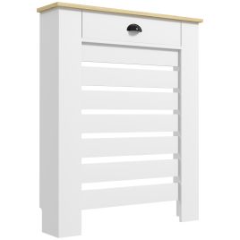 HERON Radiator Cover with Drawer, 95.5H x 78Wcm - White