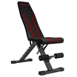 LYSANTHOR Foldable Weight Bench Incline Flat Bench Press with 6-Level Backrest - Black
