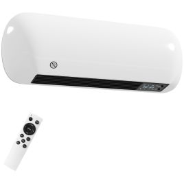 HENSMERE Electric Heater Ceramic Wall Mounted - White