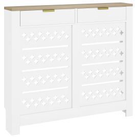 FALRIC Radiator Cover 2 Drawer Design - White