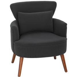 AEDRYNN Fabric Accent Tub Chair - Black