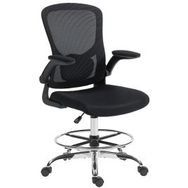 WYNLORRA Fabric Office Chair with Adjustable Lumbar - Black