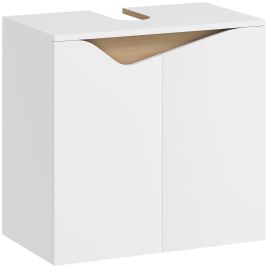 BRACKENBY Under Sink Bathroom Cabinet with Soft Close Doors - White