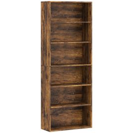 ALTTOR Wooden 6 Shelf Bookcase - Brown
