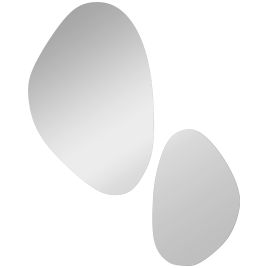 NOVVIA Metal Pebble Wall Mirror Set - Black