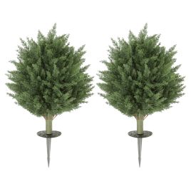 NOVIX PE Artificial Cypress Tree Set - Green