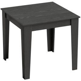 BLYMERE Square Dining Table for 4, 80cm - Black Wood Effect
