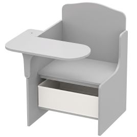 CHASEWORTH Kids Table and Chair Set with Storage Bins - Grey