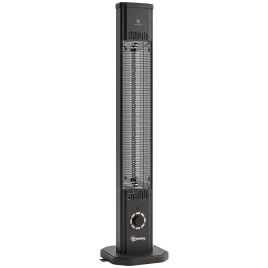 BRIAR 2000W Infrared Patio Heater with Cover, Freestanding or Wall-Mounted - Black