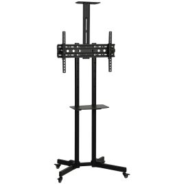 BEACONRIDGE Mobile TV Stand on Wheels for 3275 Inch Screens - Black