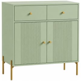 BIRCHSTONE Sideboard Cabinet with 2 Drawers and Adjustable Shelf - Light Green