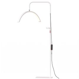 ASPENVIEW 350° Rotatable Half-Moon Lash Floor Lamp - White