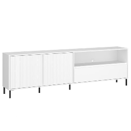 AURELITH 2 Doors TV Unit with 1 Drawer - White
