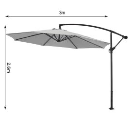 Banana Cantilever Patio Parasol with Cross Base