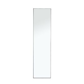 Over-the-Door Full Length Mirror with Black Metal Frame