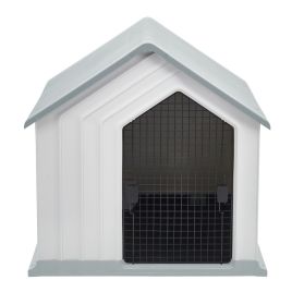 60 Cm H Waterproof Plastic Dog House Pet Kennel With Door