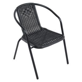 PE Rattan Stacking Garden Chairs Set of 6