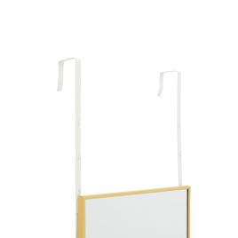 Over-the-Door Full Length Mirror with Sleek Gold Metal Frame