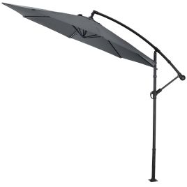 3M Large Banana Cantilever Patio Parasol for Outdoor Sunshade and Rain with Cross Base