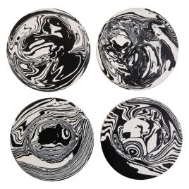 GORLENNE Decorative Marble Coasters Set of 4 - Assorted