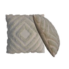 2 Pcs Diamond Design Rectangle Cushion - Sea Green