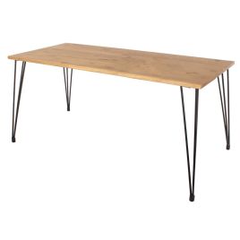 Stylish Hairpin Legs Augusta Rectangular Large Dining Table - Antique Waxed Pine