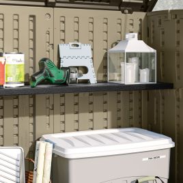 LORNVALE Large Wall Shelves Kit for Storage Cabinet - Black