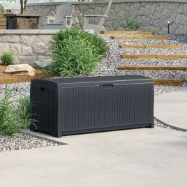 REXHALL Garden Storage Box 276L - Cyberspace Grey
