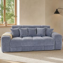 STACIE Fabric 3 Seater Sofa - Grey