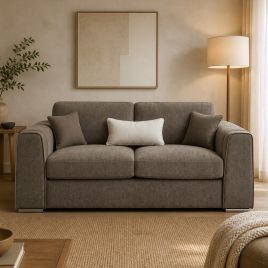 CANTRELL Chenille Fabric 3 Seater Sofa - Mocha