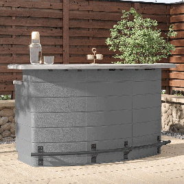 THREXLEY Garden Bar Table - Grey
