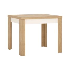 Lyon Small exdending dining table 90/180cm - Riviera Oak/White high gloss